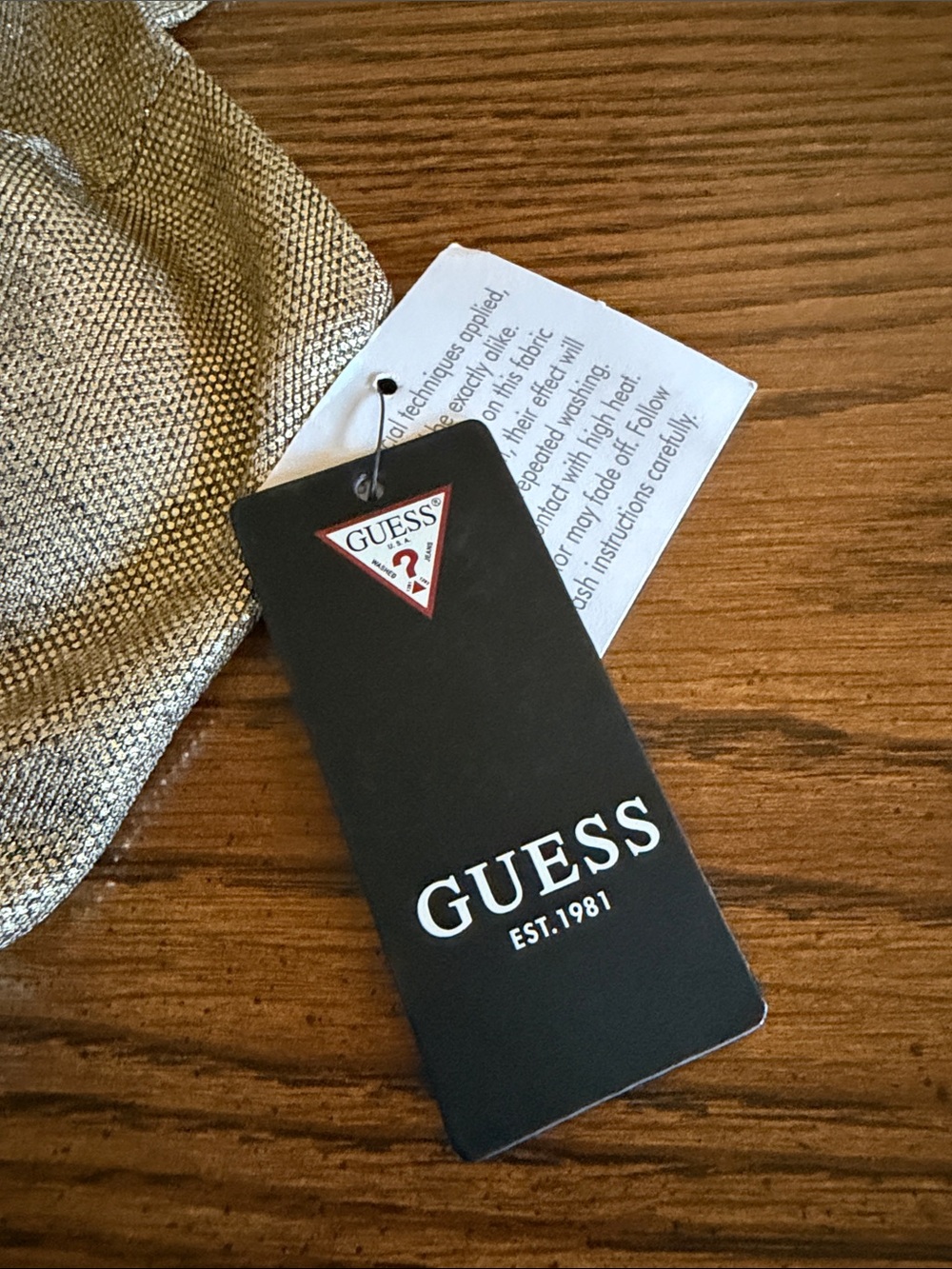 GUESS Gold Dress size 0 NWT